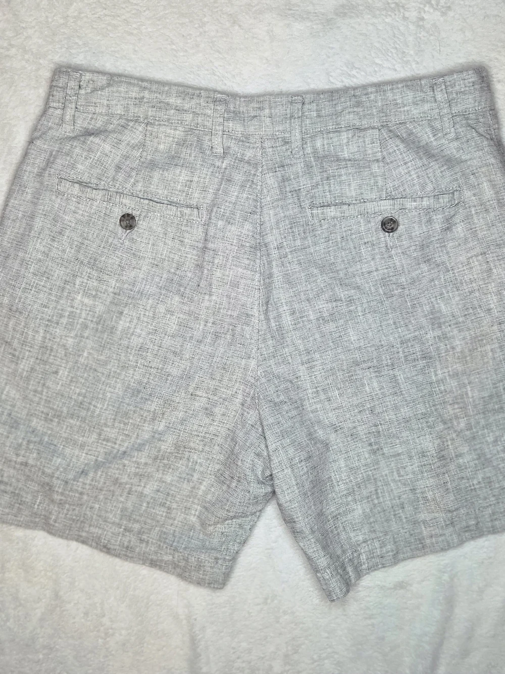 Goodfellow & Co Light Gray Flat-Front Linen-Blend Shorts